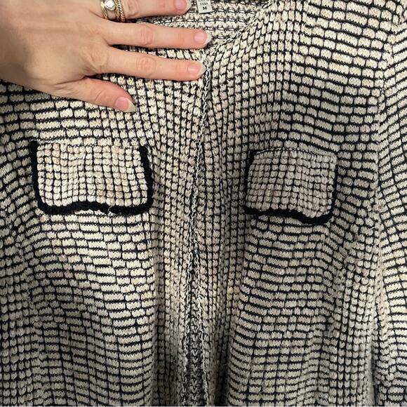 NIC+ZOE Women's Cardigan in Cream and Black Career Wear Workwear Traditional - Picture 4 of 8